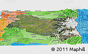 Satellite Panoramic Map of BIOBIO, political shades outside