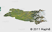Satellite Panoramic Map of BIOBIO, single color outside