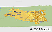 Savanna Style Panoramic Map of BIOBIO, single color outside