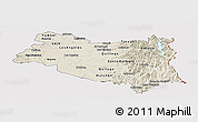 Shaded Relief Panoramic Map of BIOBIO, cropped outside