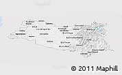 Silver Style Panoramic Map of BIOBIO, single color outside