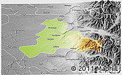 Physical 3D Map of Quillego, desaturated