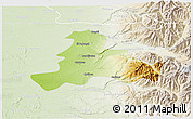 Physical 3D Map of Quillego, lighten