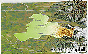 Physical 3D Map of Quillego, satellite outside