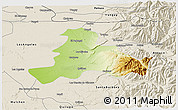 Physical 3D Map of Quillego, shaded relief outside