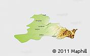 Physical 3D Map of Quillego, single color outside