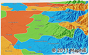 Political 3D Map of Quillego