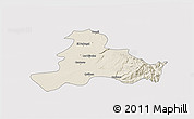 Shaded Relief 3D Map of Quillego, cropped outside