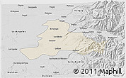 Shaded Relief 3D Map of Quillego, desaturated