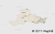 Shaded Relief 3D Map of Quillego, single color outside