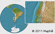 Satellite Location Map of Quillego