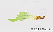 Physical Panoramic Map of Quillego, cropped outside