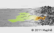Physical Panoramic Map of Quillego, desaturated