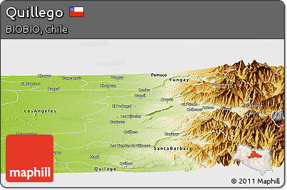 Physical Panoramic Map of Quillego