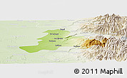 Physical Panoramic Map of Quillego, lighten