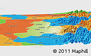 Physical Panoramic Map of Quillego, political outside