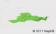 Political Panoramic Map of Quillego, cropped outside
