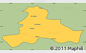Savanna Style Simple Map of Quillego, cropped outside