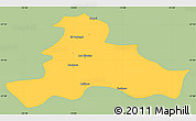 Savanna Style Simple Map of Quillego, single color outside