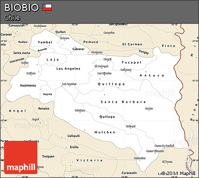 Classic Style Simple Map of BIOBIO