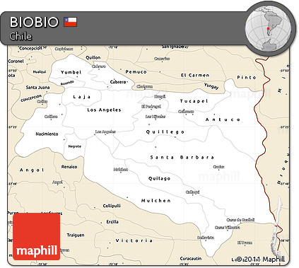 Classic Style Simple Map of BIOBIO