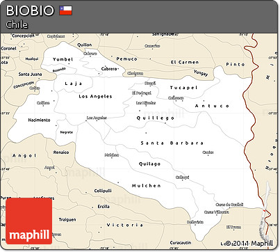 Classic Style Simple Map of BIOBIO
