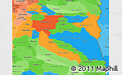 Political Simple Map of BIOBIO, political shades outside