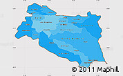 Political Shades Simple Map of BIOBIO, cropped outside