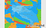 Political Shades Simple Map of BIOBIO, political outside