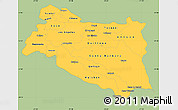 Savanna Style Simple Map of BIOBIO, single color outside