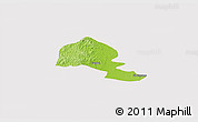 Physical 3D Map of Yumbel, cropped outside