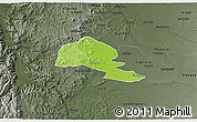 Physical 3D Map of Yumbel, darken, semi-desaturated