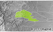Physical 3D Map of Yumbel, desaturated