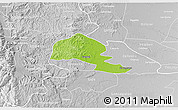 Physical 3D Map of Yumbel, lighten, desaturated