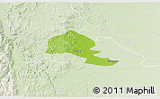 Physical 3D Map of Yumbel, lighten