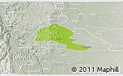 Physical 3D Map of Yumbel, lighten, semi-desaturated