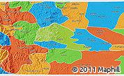 Physical 3D Map of Yumbel, political outside