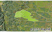 Physical 3D Map of Yumbel, satellite outside