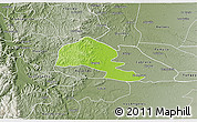 Physical 3D Map of Yumbel, semi-desaturated