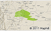 Physical 3D Map of Yumbel, shaded relief outside