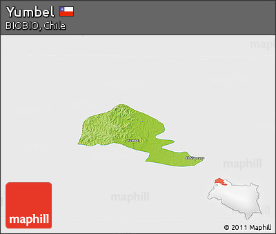 Physical 3D Map of Yumbel, single color outside