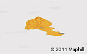 Political 3D Map of Yumbel, single color outside