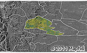 Satellite 3D Map of Yumbel, desaturated