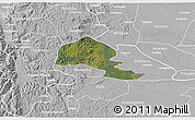 Satellite 3D Map of Yumbel, lighten, desaturated