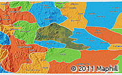 Satellite 3D Map of Yumbel, political outside