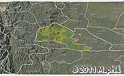 Satellite 3D Map of Yumbel, semi-desaturated