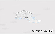 Silver Style 3D Map of Yumbel, single color outside
