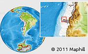 Physical Location Map of Yumbel, highlighted country, highlighted parent region