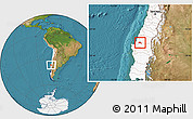 Satellite Location Map of Yumbel, highlighted country