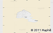 Classic Style Map of Yumbel, single color outside